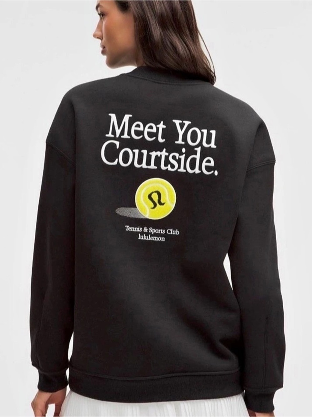 lululemon Meet You Courtside Black Sweatshirt Size Medium